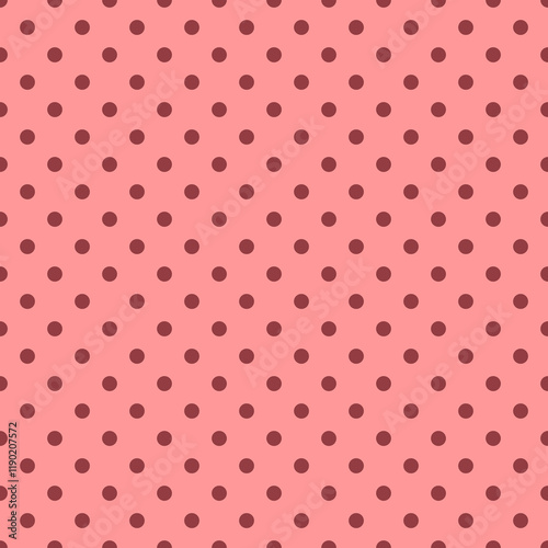 Pink and red polka dots seamless pattern background