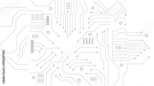 Microchip board seamless pattern, vector background. Circuit board technology electronics wallpaper repeat design.