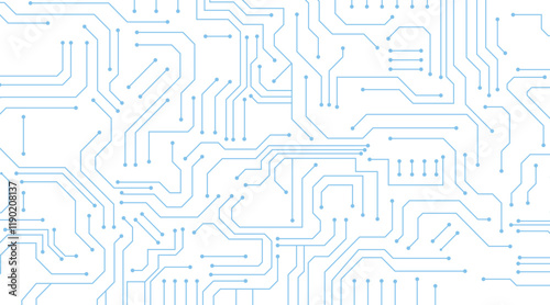 Background of electronic and hi-tech lines on white. 