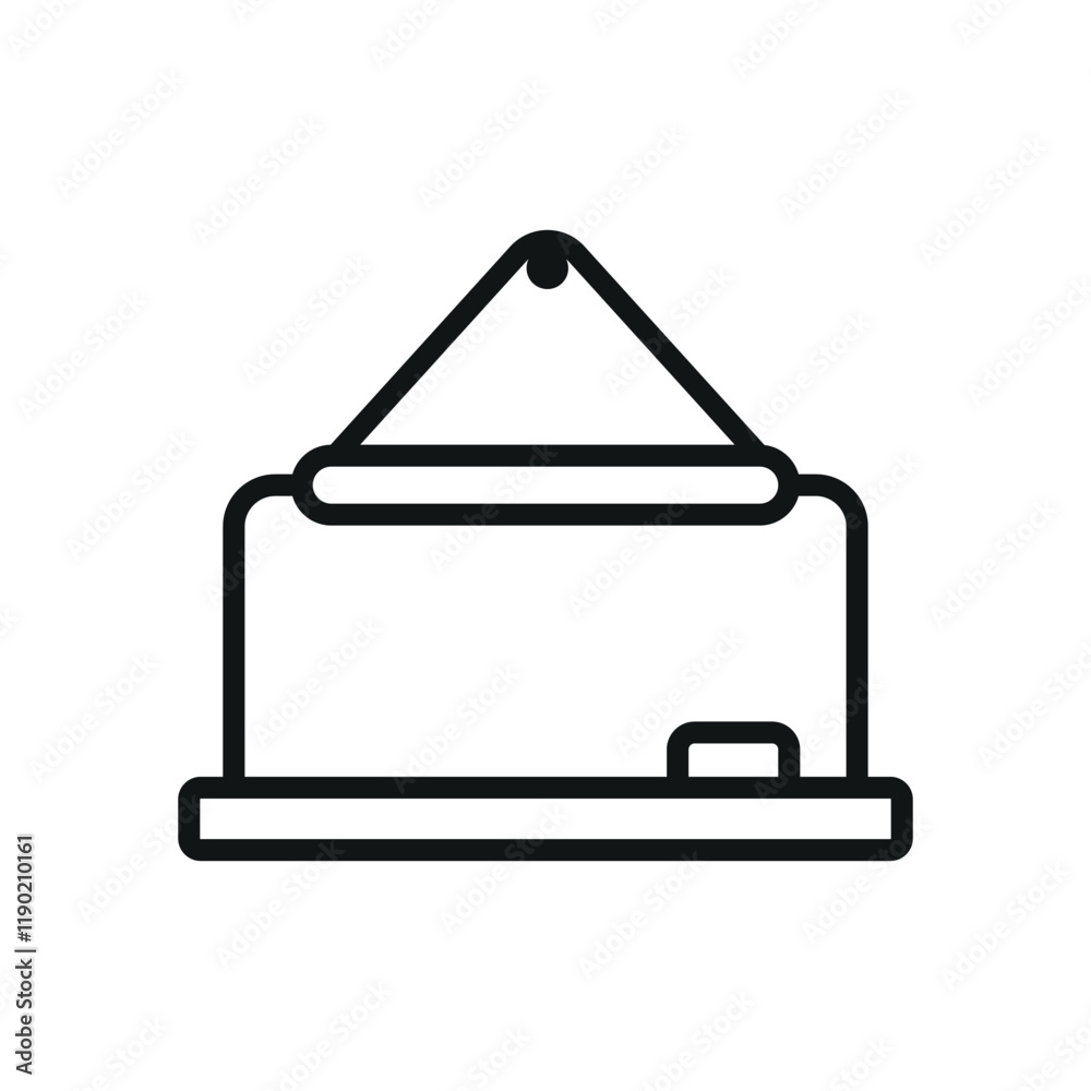 Blackboard icon featuring a sleek and minimalistic design, ideal for adding sophistication to writing, brainstorming, or communication-themed projects