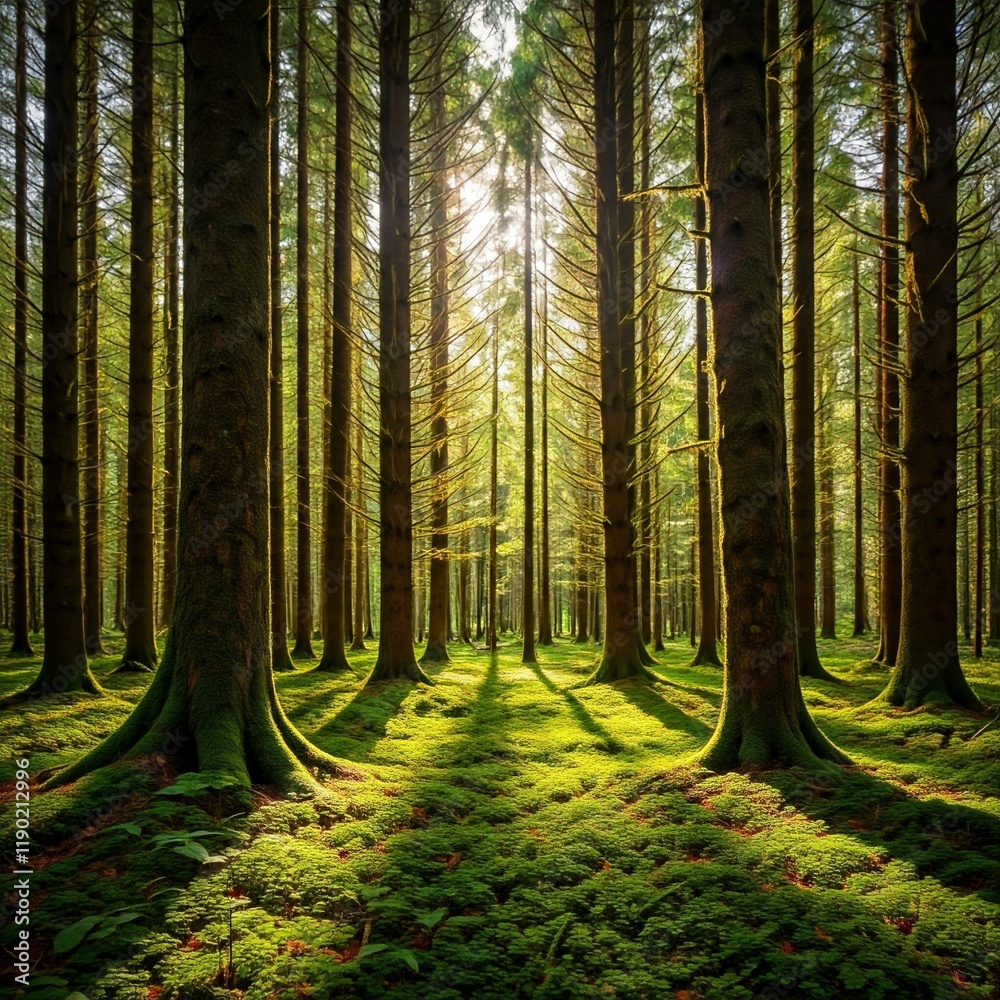 Obraz premium footpath in the forest