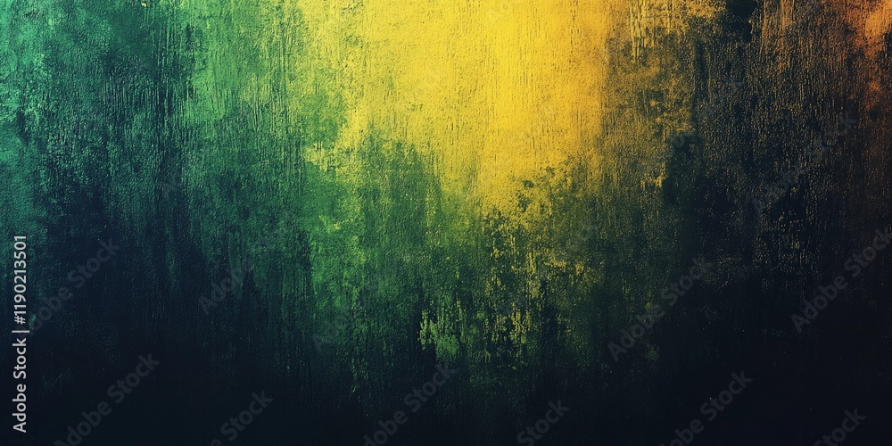 Fototapeta premium Textured noisy yellow and green background, ideal for creative projects and abstract visuals, book illustration style