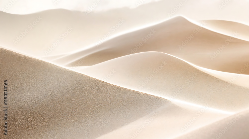 Soft Light Illuminates Gentle Sand Dune Curves Soft Light Illuminates Gentle Sand Dune Curves