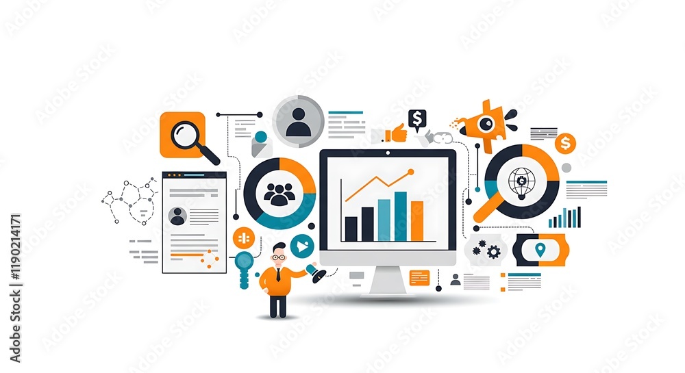 Robot Ascending Growth Chart AI Business Technology Finance Success Robot Ascending Growth Chart AI Business Technology Finance Success