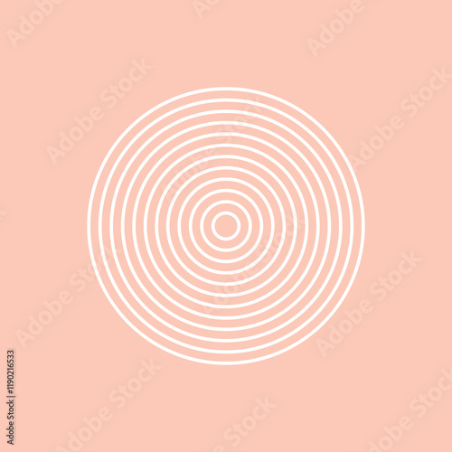 Pink and white abstract background with circles