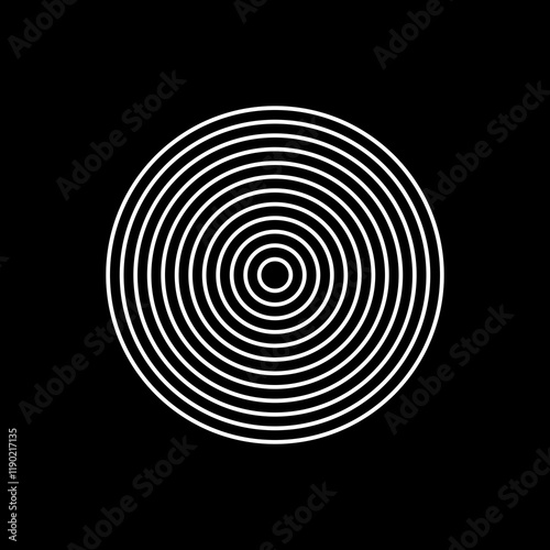 Black and white abstract background with circles