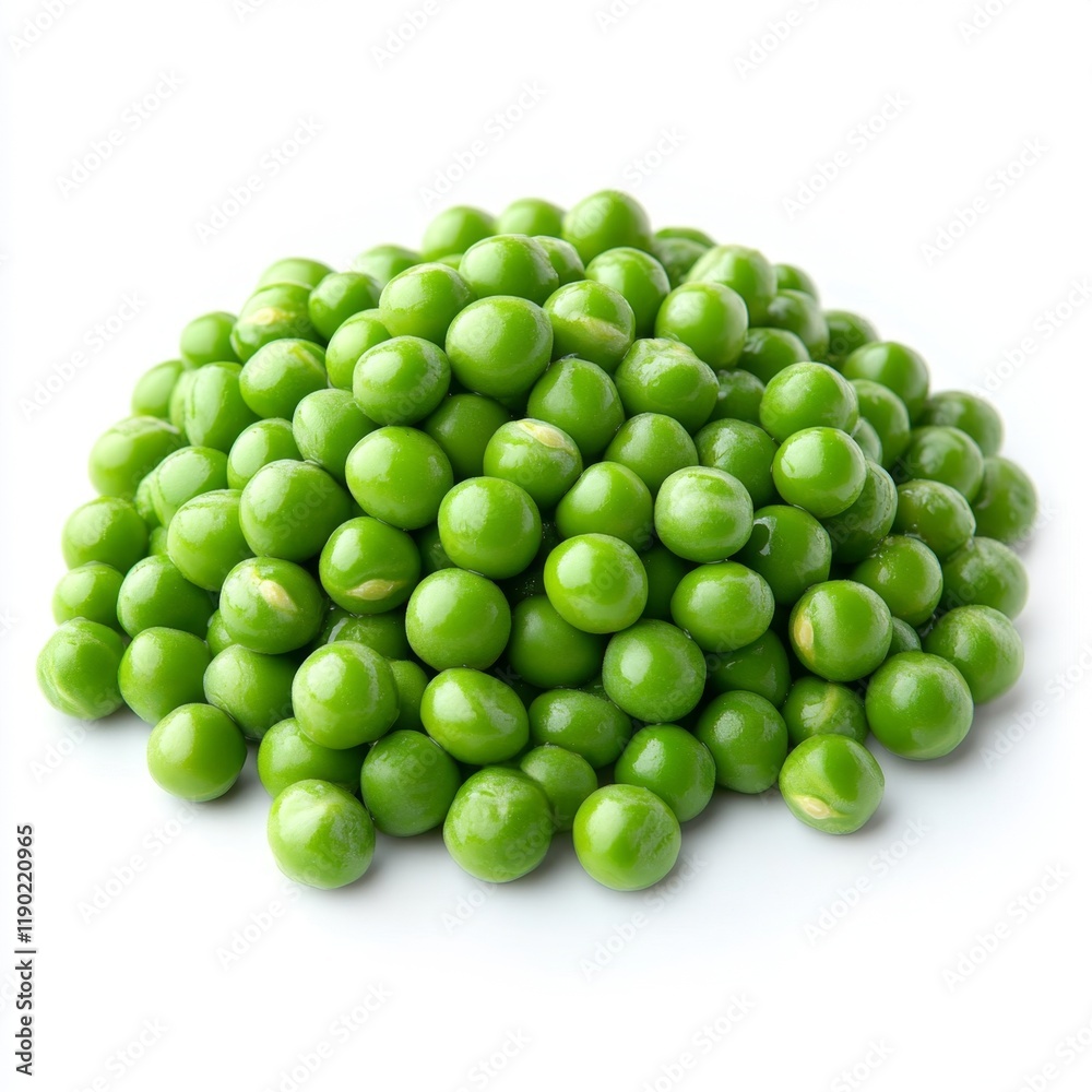 Fresh Green Peas Isolated on White Background Fresh Green Peas Isolated on White Background