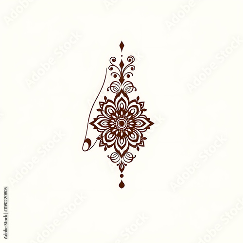 Beautiful Vector Mandala. Black drawing isolated on white. Design for coloring book page for kids and adults.