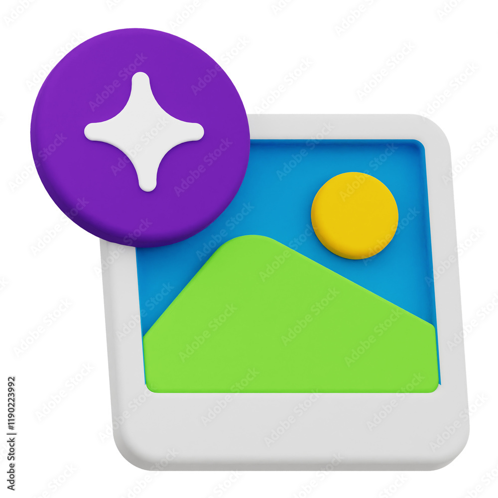 image tech 3d icon isolated on the transparent background