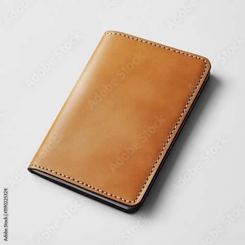Isolated Passport Cover Mockup on White Background