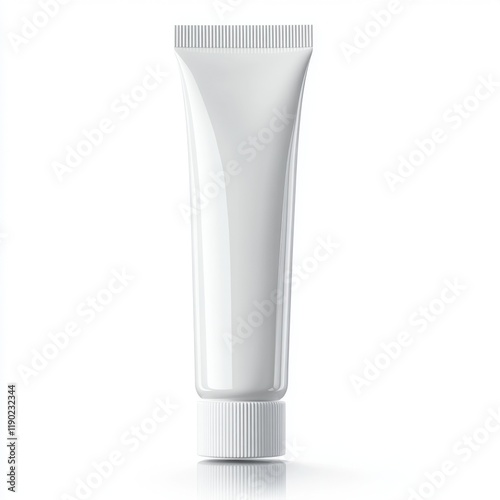 Plain White Toothpaste Tube for Hygiene and Care