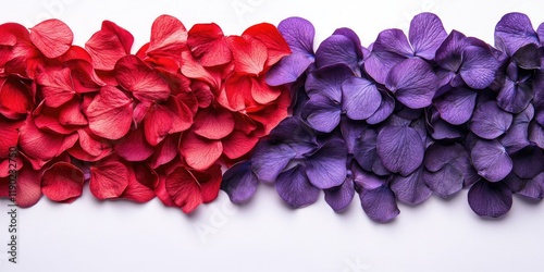 Purple Red Flowers White Surface