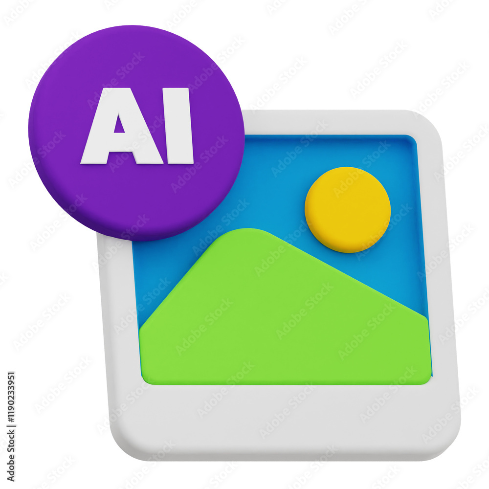 ai image 3d icon isolated on the transparent background ai image 3d icon isolated on the transparent background