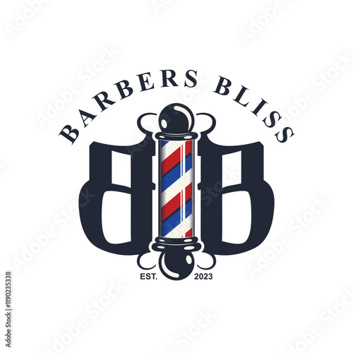 Barber logo, barber shop and business logo design in vector template