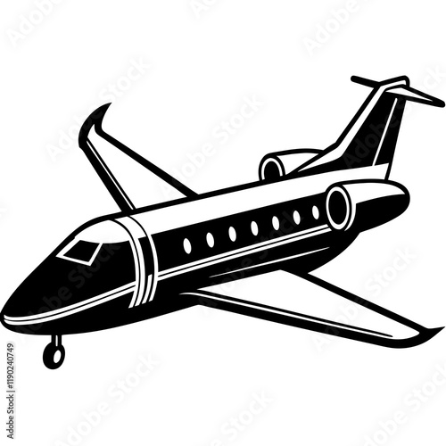 airplane on the white background vector illustration art