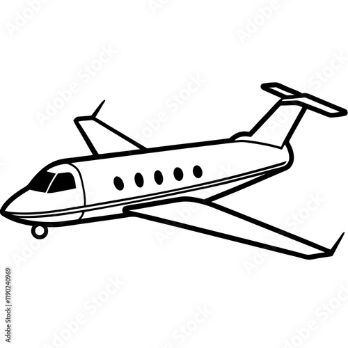 airplane on the white background vector illustration art