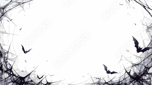 Ominous Cobweb Border for Halloween Festivities boo eek frame black scary eerie horror spooky creepy photo