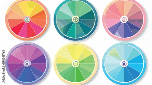Harmony of Engineering and Design: Colour Wheels as Symbols of Creativity art idea visual graphic   