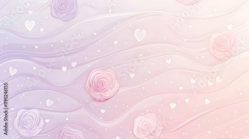 pink background with roses photo