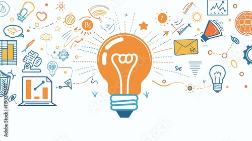 Illuminating Business Strategy: A Brilliant Bulb Metaphor Startups Innovation Creativity Leadership 