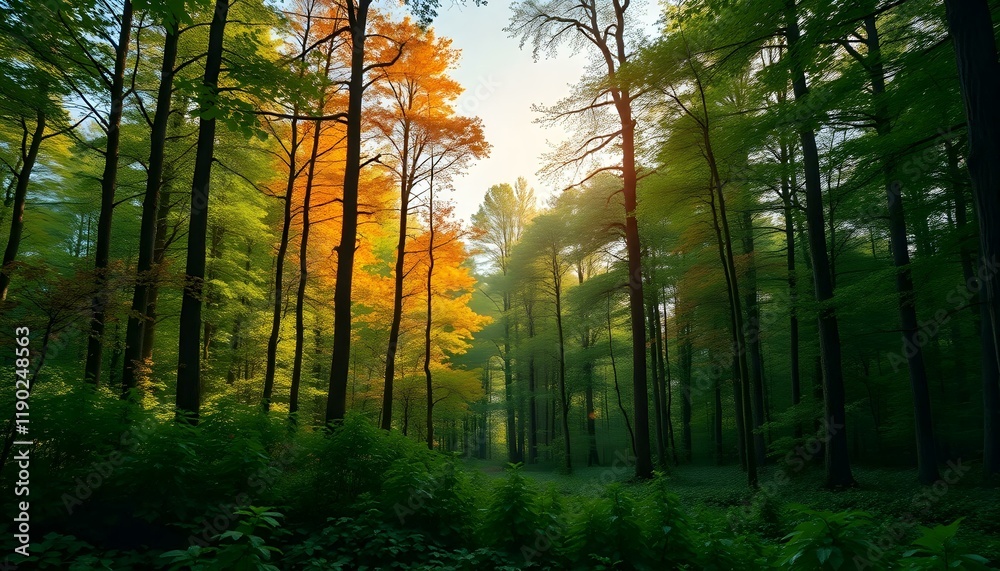 Obraz premium Serene Autumn Forest Path