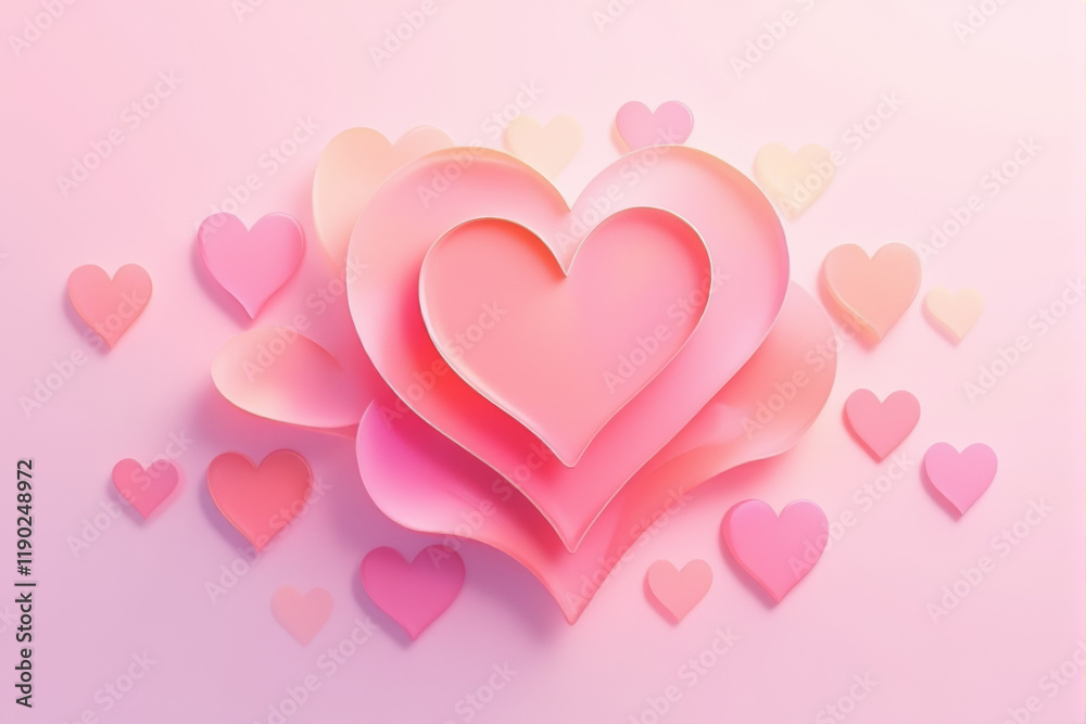 A digital illustration of layered hearts in varying sizes, creating a three-dimensional effect. A digital illustration of layered hearts in varying sizes, creating a three-dimensional effect.