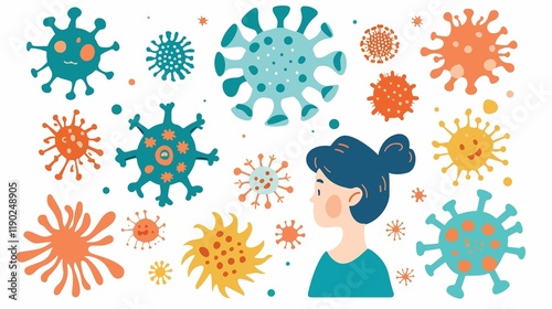 Abstract Coronavirus Outbreak Concept with Glowing Lines risk world health global health modern     
