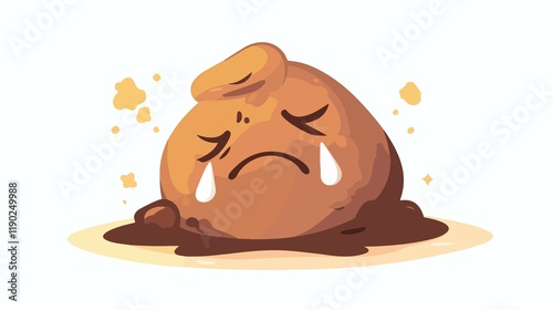 Expressive Poop Emoji Conveying Profound Sadness Pity Loss Hurt Pain Grief Tears Sorrow Regret Burden
