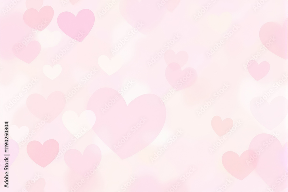 A minimalistic background with tiny white hearts on a pastel pink canvas. A minimalistic background with tiny white hearts on a pastel pink canvas.
