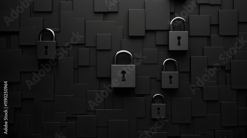 Data security with digital locks, secure networks, and encryption technologies, ensuring safe online transactions, protecting sensitive information, and preventing cyber threats.
