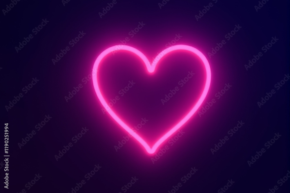 Neon heart outlines glowing against a dark gradient background, perfect for a trendy design. Neon heart outlines glowing against a dark gradient background, perfect for a trendy design.