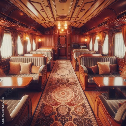 Vintage Train Car A luxurious train car from the early s with pl