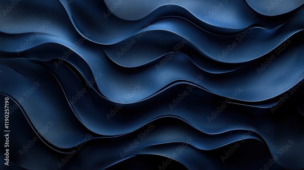 Obraz premium A minimalist dark gradient with smooth blending from black to deep blue
