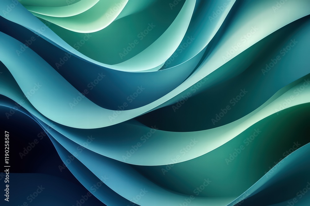 Fototapeta premium A modern abstract blue and green gradient with smooth transitions