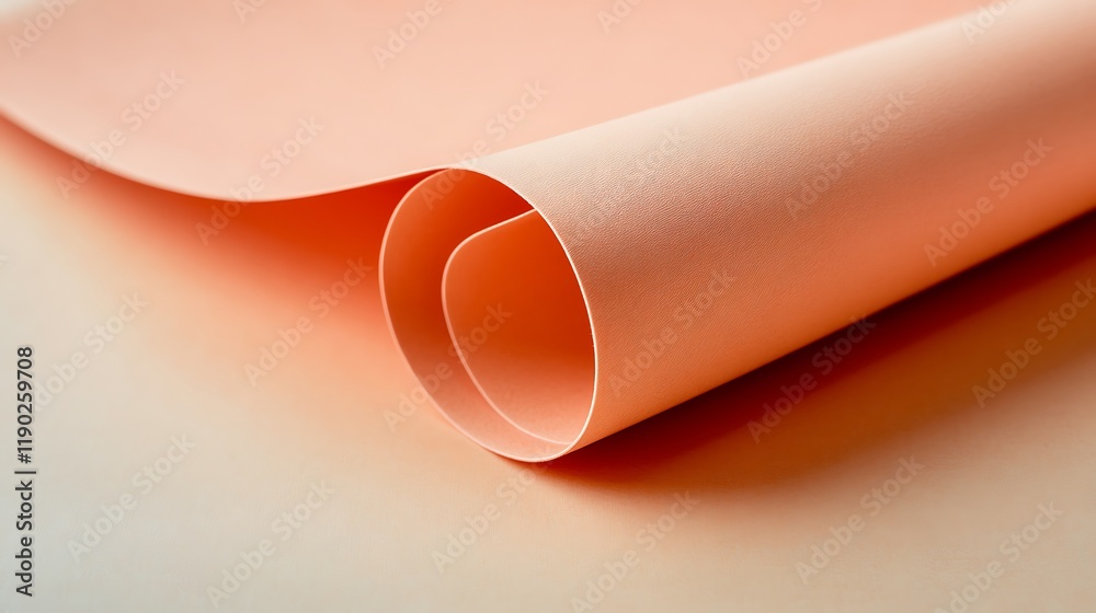 Rolled Peach Colored Paper Abstract Design Rolled Peach Colored Paper Abstract Design