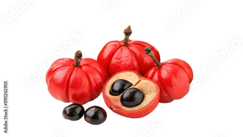 red guarana isolated on white background PNG.AI GENERATED