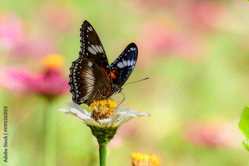 Closeup butterfly on flower (Common tiger butterfly) Closeup butterfly on flower (Common tiger butterfly)