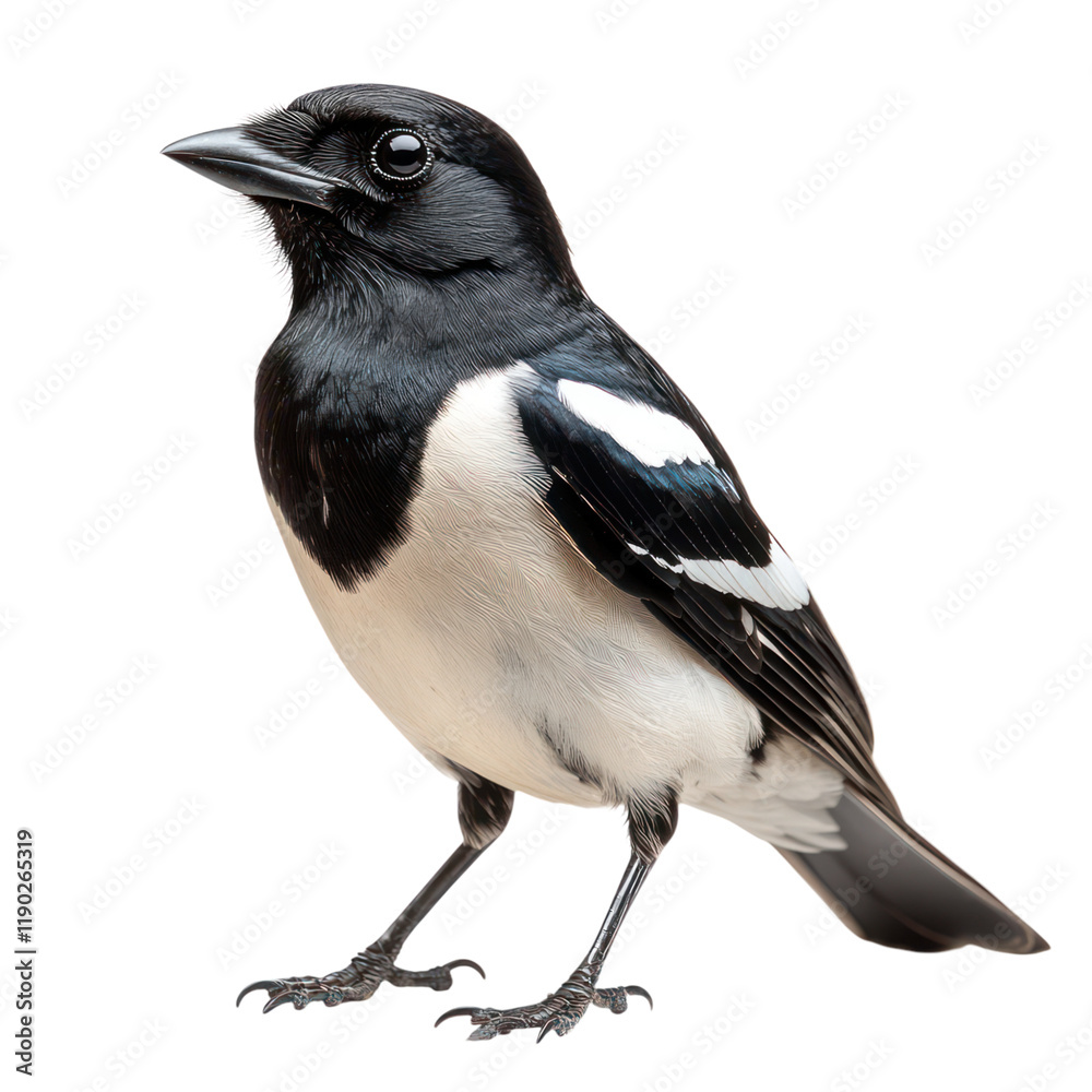 Stunning Close-Up of a Magpie-like Bird Stunning Close-Up of a Magpie-like Bird