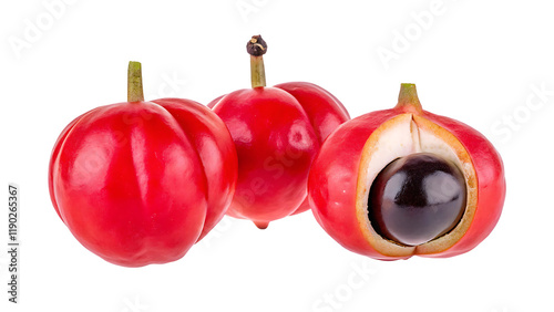 red guarana isolated on white background PNG.AI GENERATED