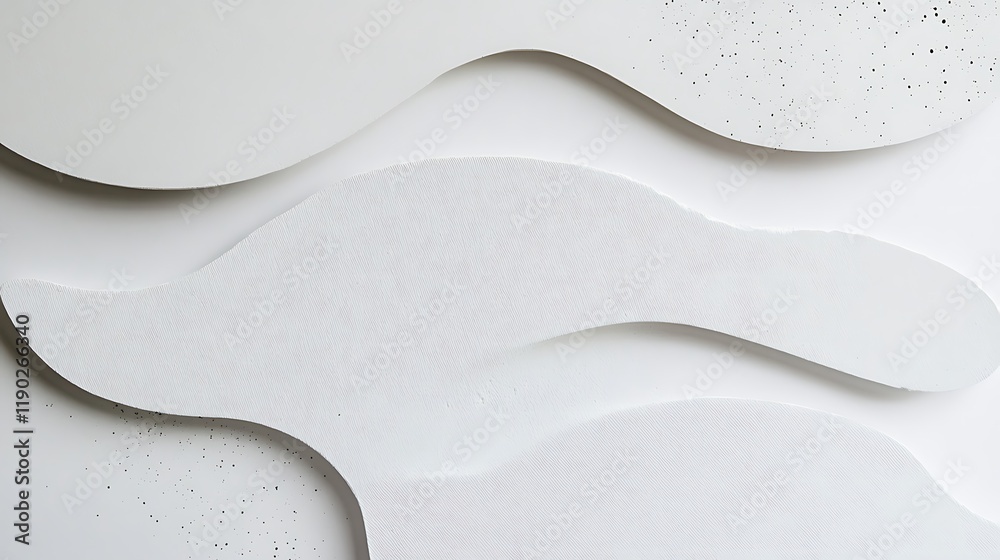 Obraz premium Abstract White Sculpted Forms And Texture