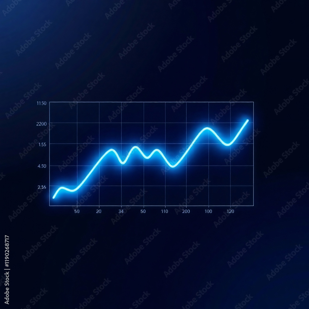 Fototapeta premium Line Graph Chart