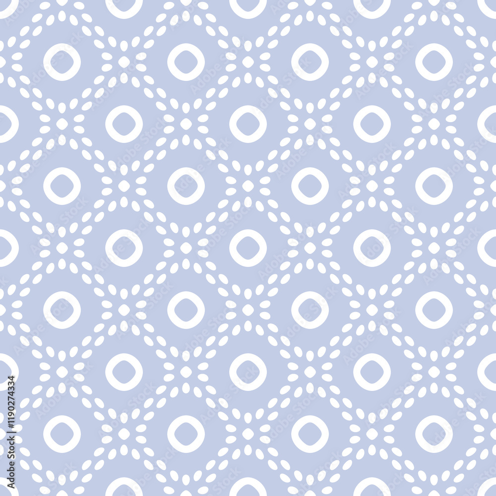 Periwinkle and white ornamental seamless pattern Periwinkle and white ornamental seamless pattern