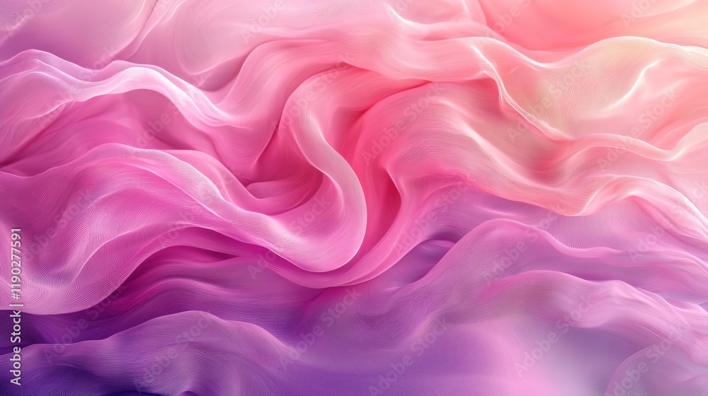A soft, flowing fabric in gradient shades of pink and purple, creating a dreamy and serene visual effect. A soft, flowing fabric in gradient shades of pink and purple, creating a dreamy and serene visual effect.