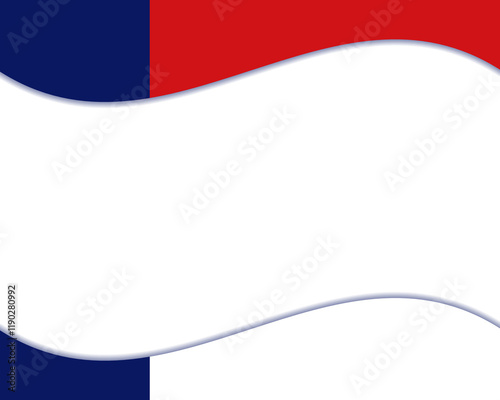 Texas Independence Day flag stickers on top and bottom with copy space PNG transparent background, Vector illustration.
