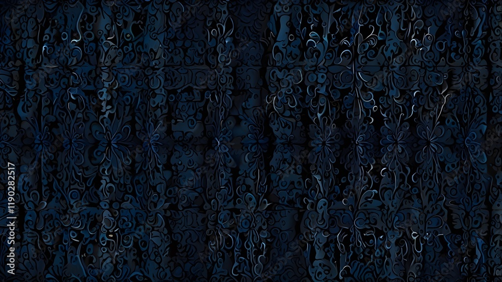 Obraz premium gothic blue seamless wallpaper Generative AI