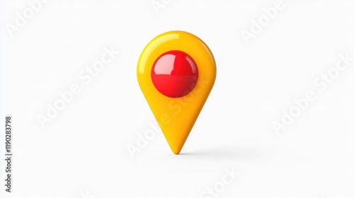 Yellow map pin location marker on white background Free Download Yellow map pin location marker on white background - GFXLoad