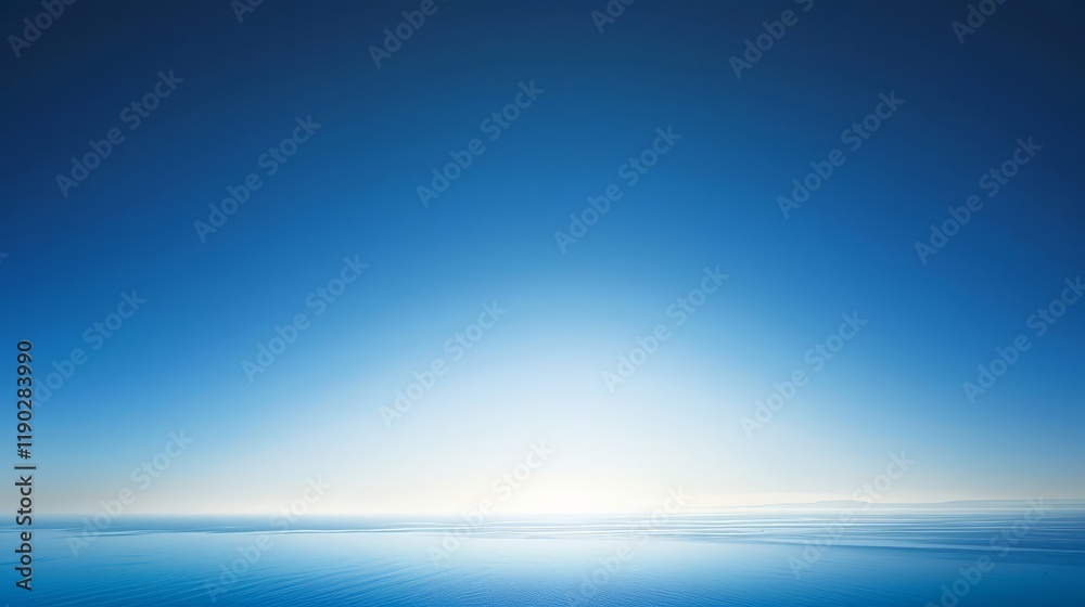 Abstract Blue Gradient Background with Light Horizon Abstract Blue Gradient Background with Light Horizon