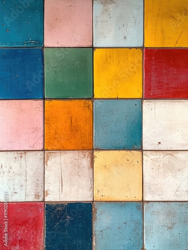 Multicolored Tile Wall