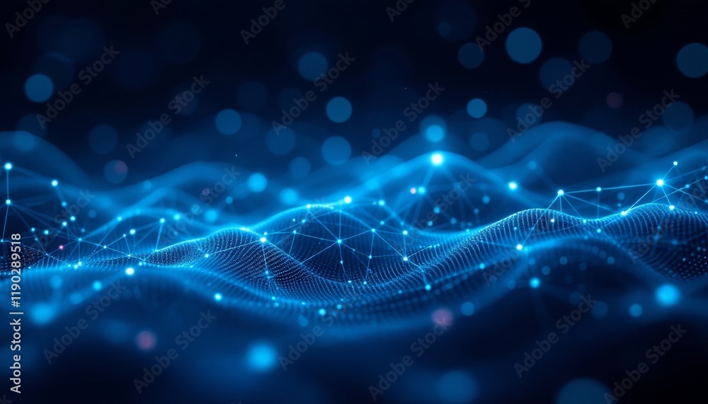 Abstract digital wave, representing data flow and connection Abstract digital wave, representing data flow and connection