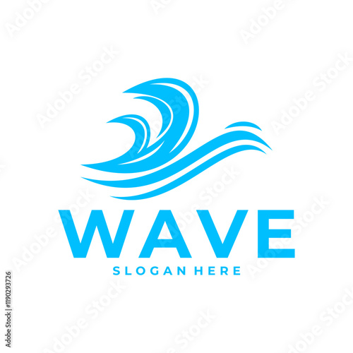 Wave Water simple logo vector. Wave logo concept design template